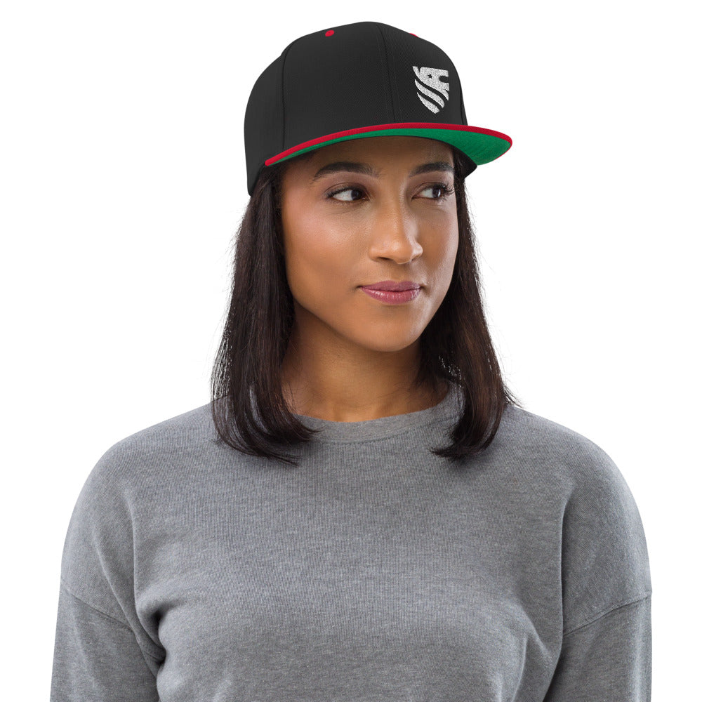 SoK Logo Flat Bill Cap - Black/Red