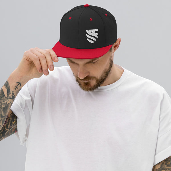 SoK Logo Flat Bill Cap - Black/Red